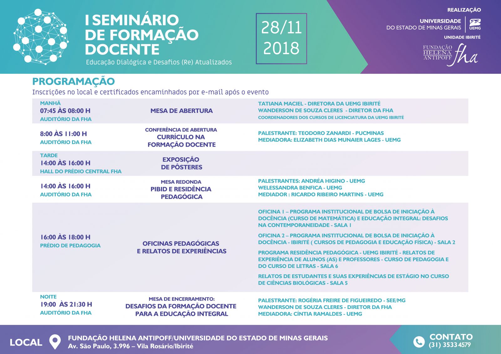 I SeminárioFormaçãoDocente Ibirité