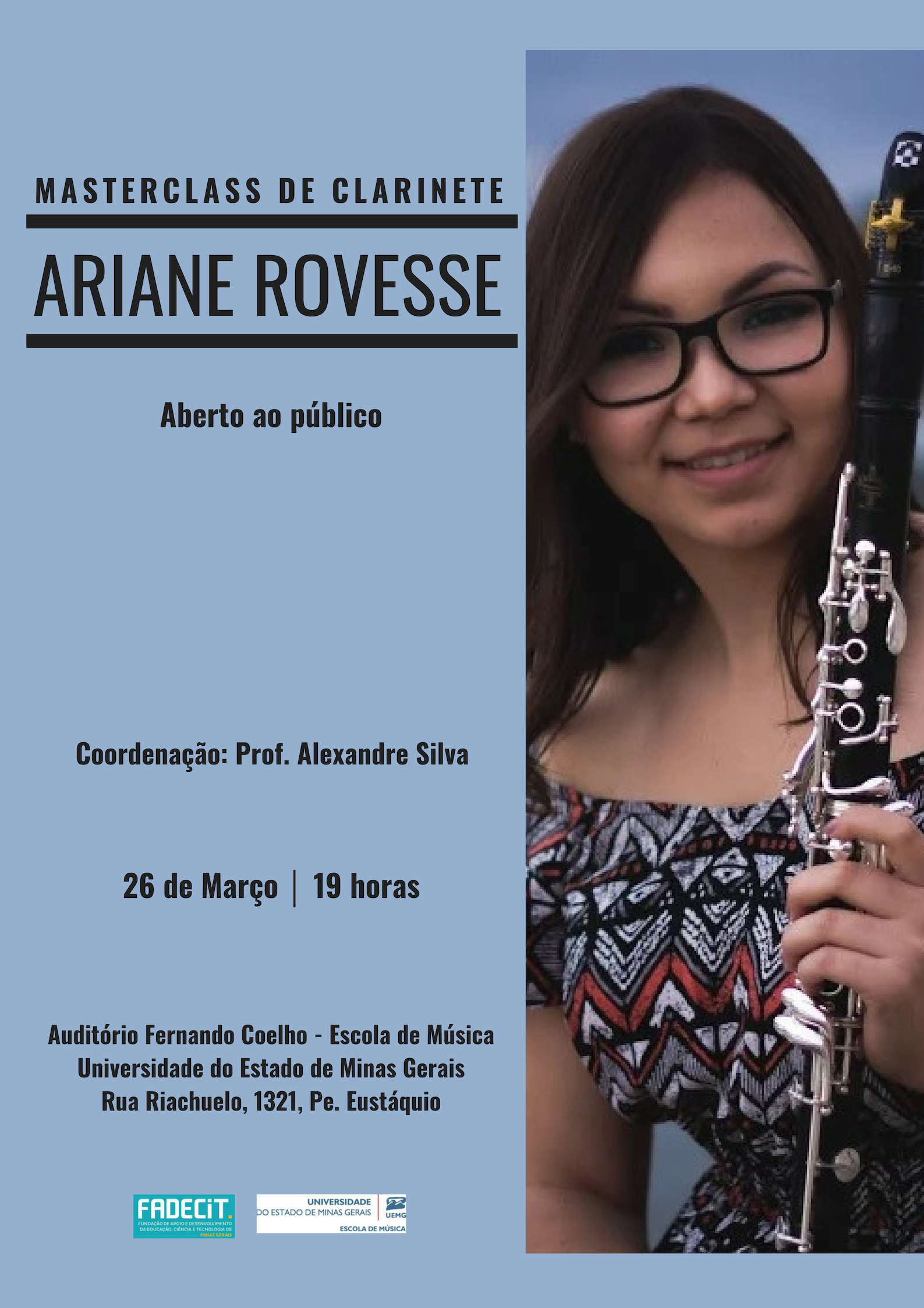 Escola de Música | Masterclass de Clarinete, com Ariane Rovesse