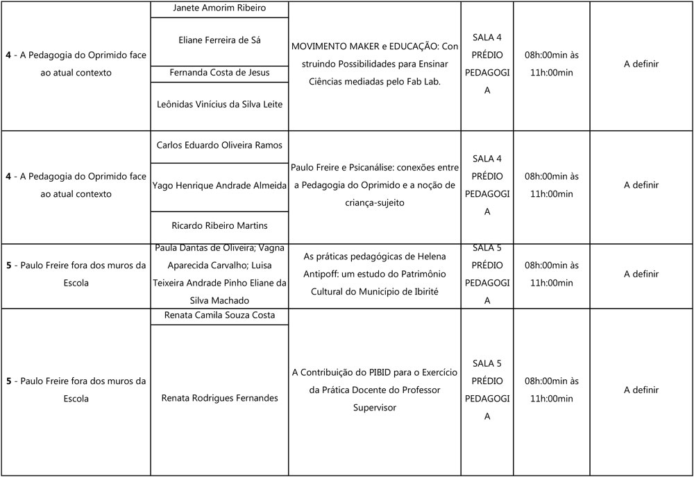 Programação final jornada 2019 oficial 10