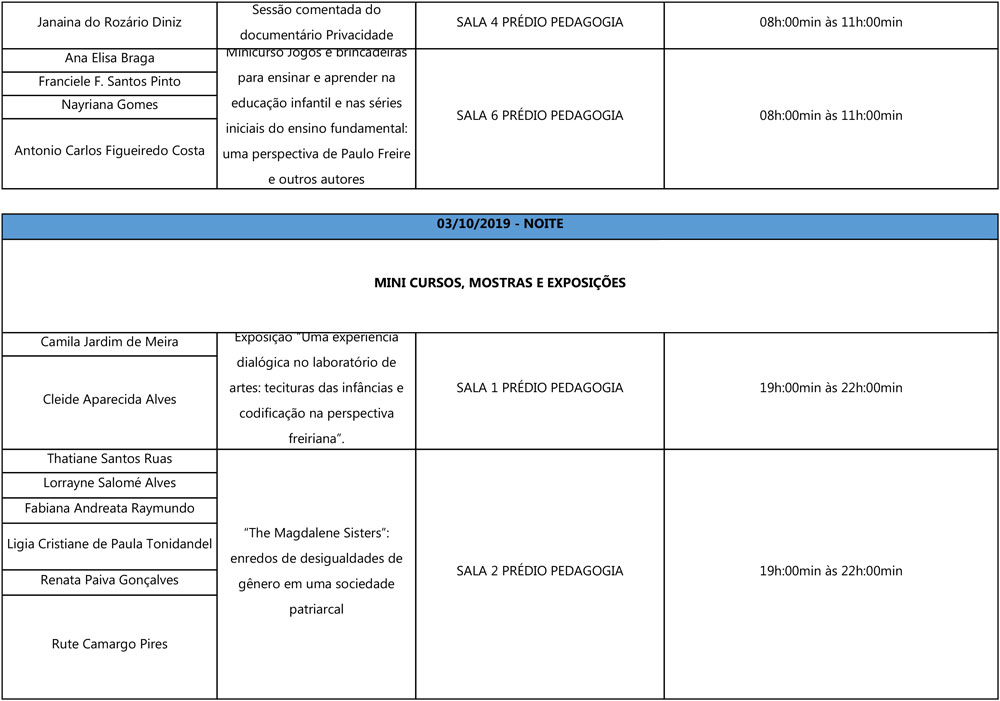 Programação final jornada 2019 oficial 4