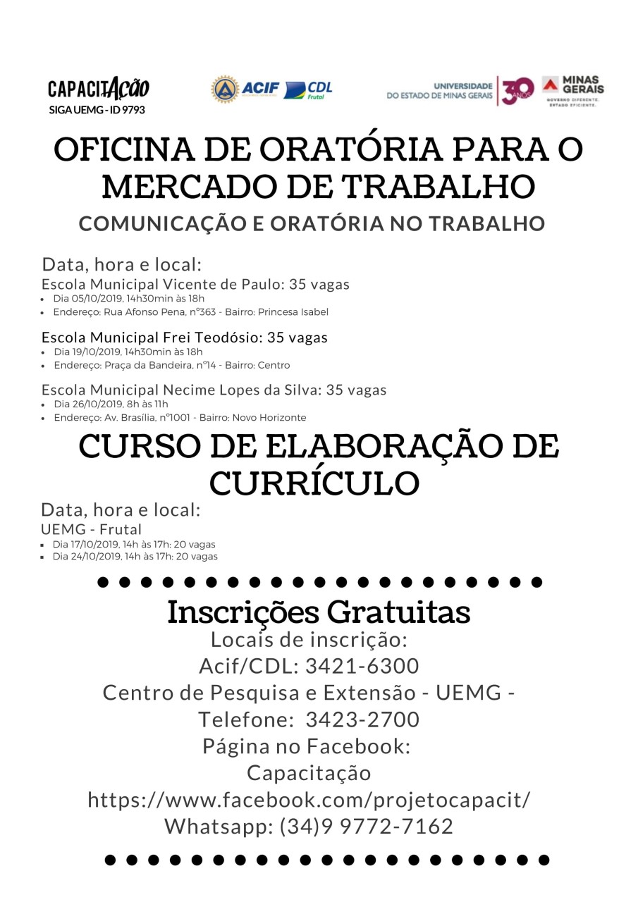 thumbnail Divulgação Oficina de Comunicação e Oratória