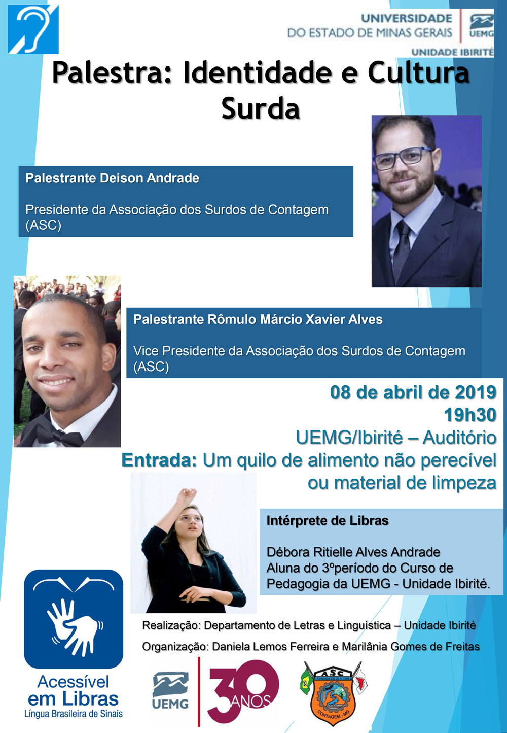 Unidade Ibirité | Palestra: Identidade e Cultura Surda