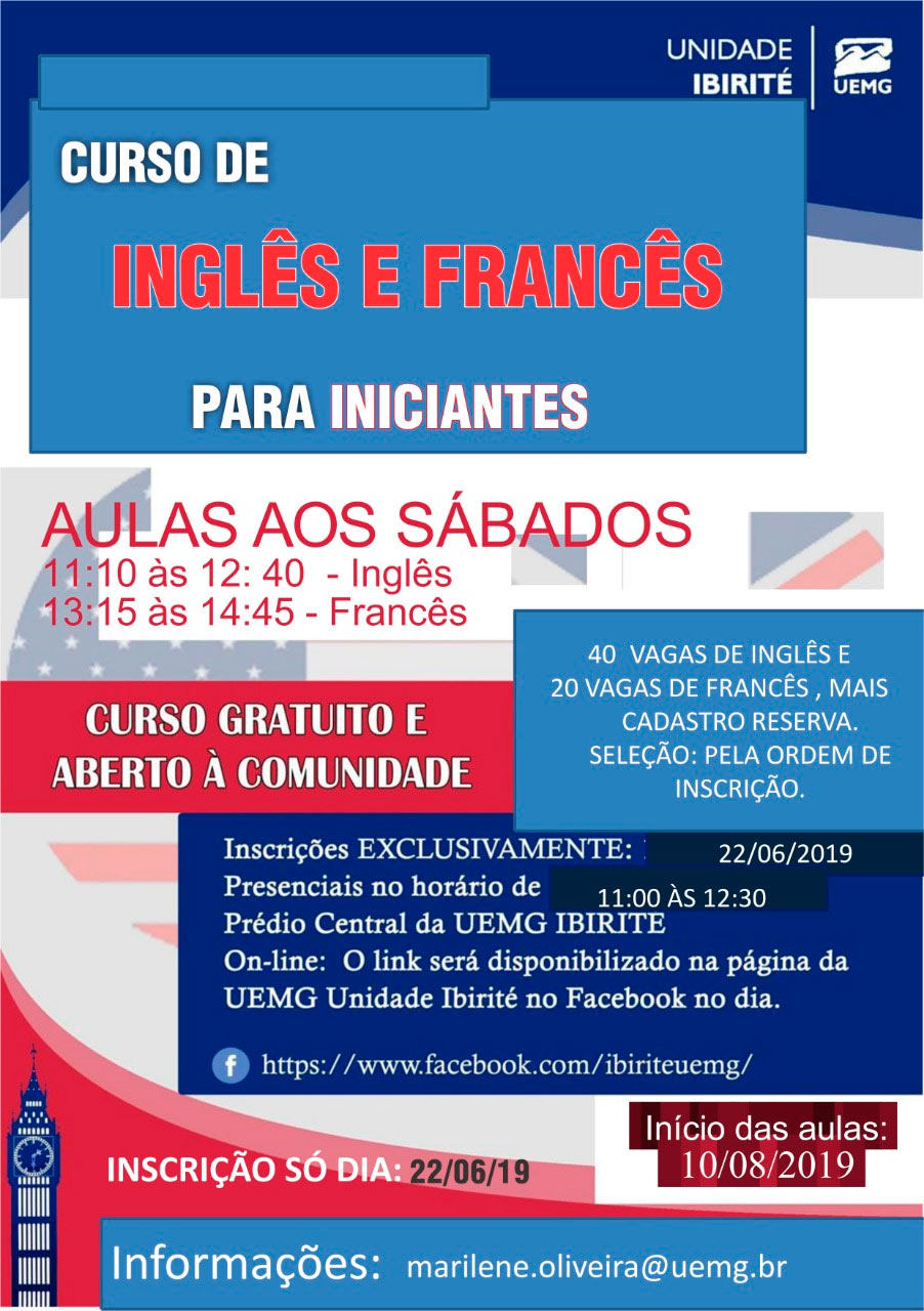 ibirite curso ingles frances novas turmas img materia