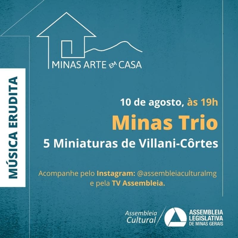 Transmissão nas redes ALMG do vídeo 5 miniaturas de Villani-Côrtes, de professora da EsMu