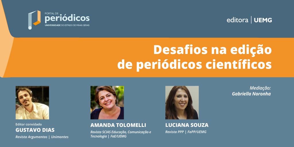 Editora UEMG | Live sobre os desafios na edição de periódicos científicos