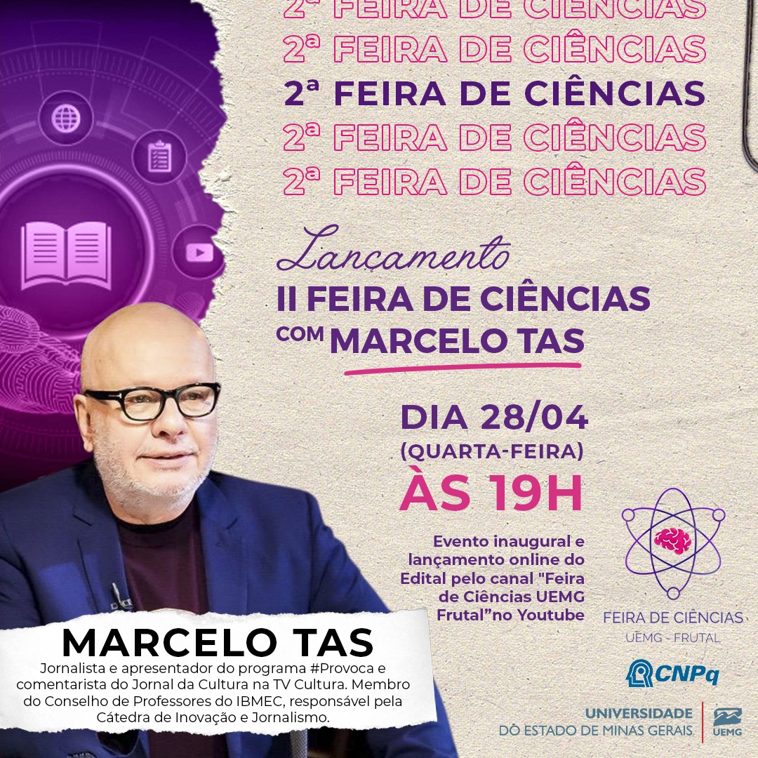 Abertura da II Feira de Ciências da Unidade Frutal, com jornalista Marcelo Tas