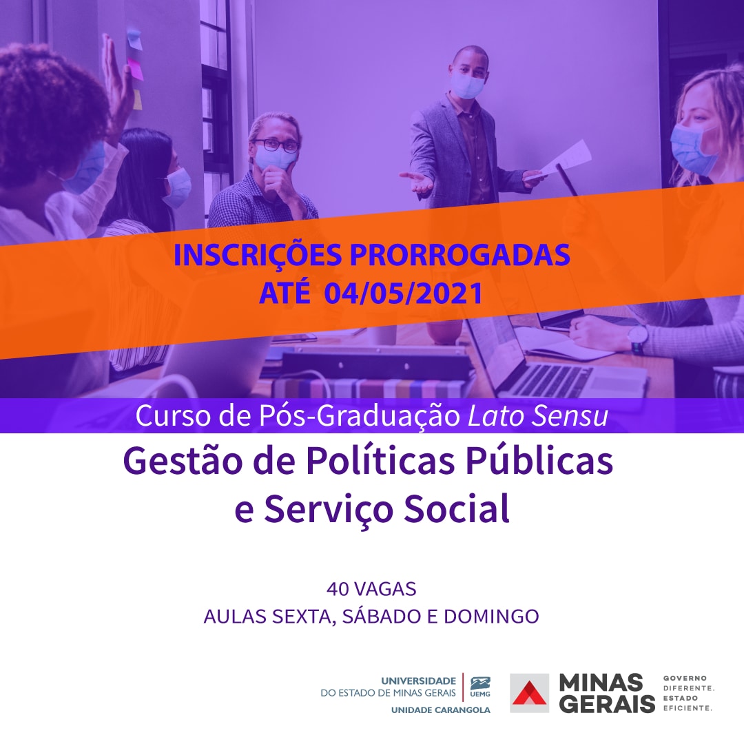 carangola especializacao gestao pol publ serv soc inscricoes encerrando