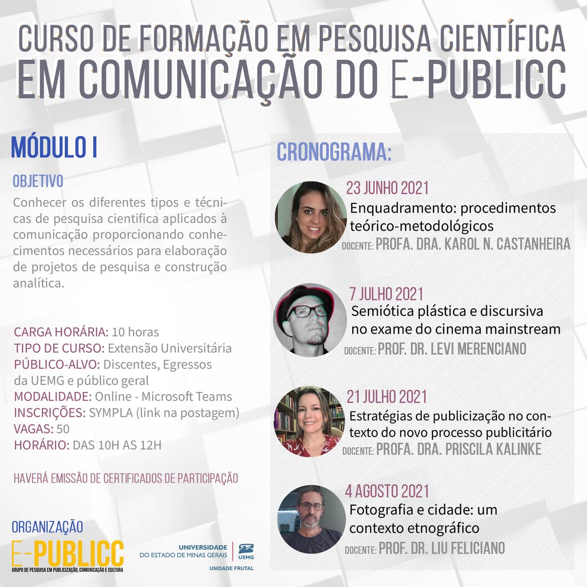 Unidade Frutal | Curso de Formação em Pesquisa Científica em Comunicação