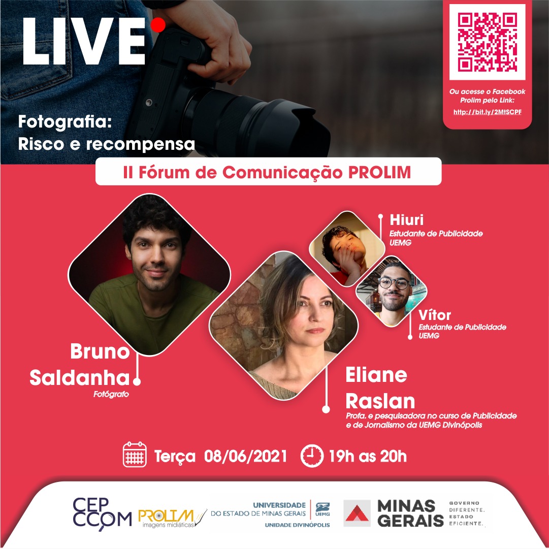 Unidade Divinópolis | Grupo de Estudos em Processos e Linguagens Midiáticas realiza Live “Fotografia: risco e recompensa”