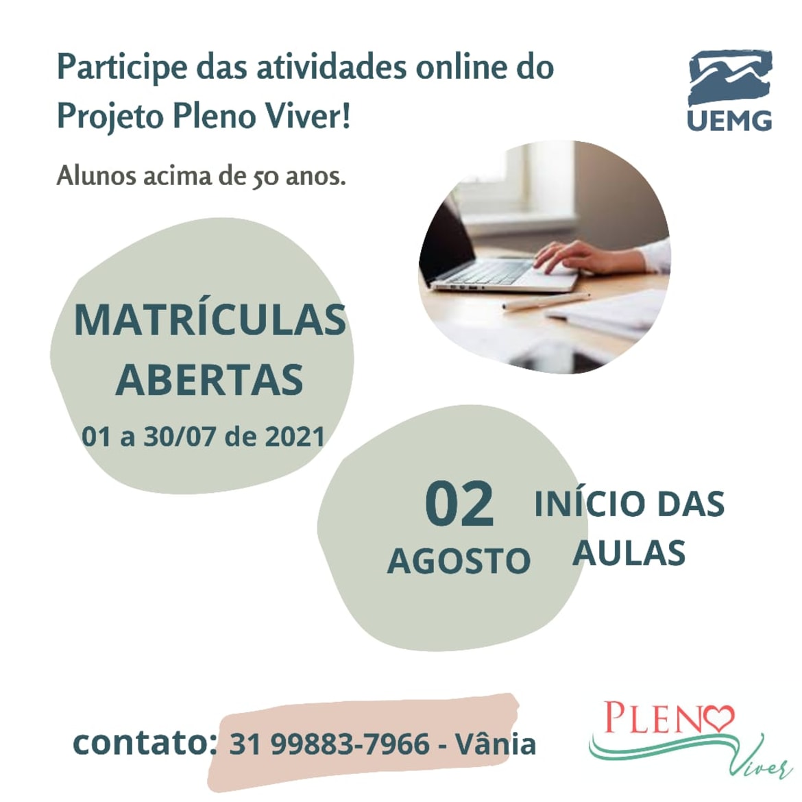 Projeto Pleno Viver 2021: término das inscrições