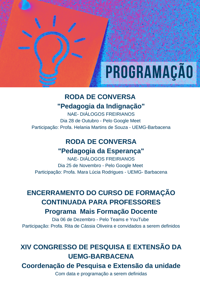 [Centenário Paulo Freire] Unidade Barbacena | Pedagogia da Esperança