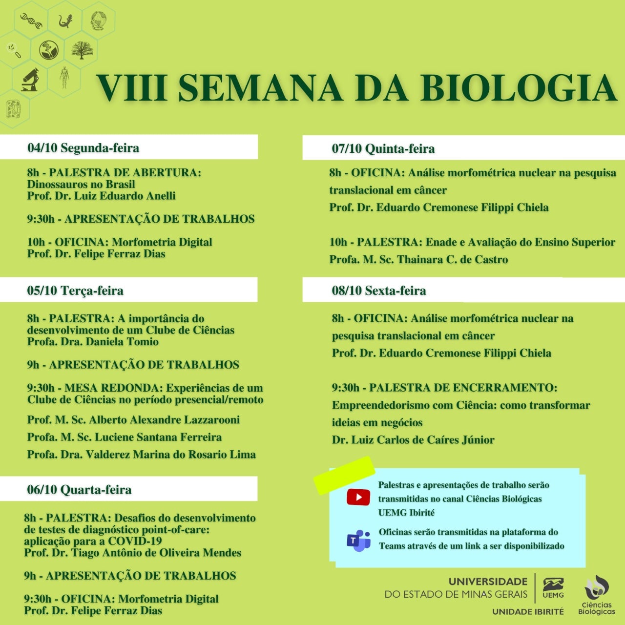 event 2021 ibirit viii semana bio