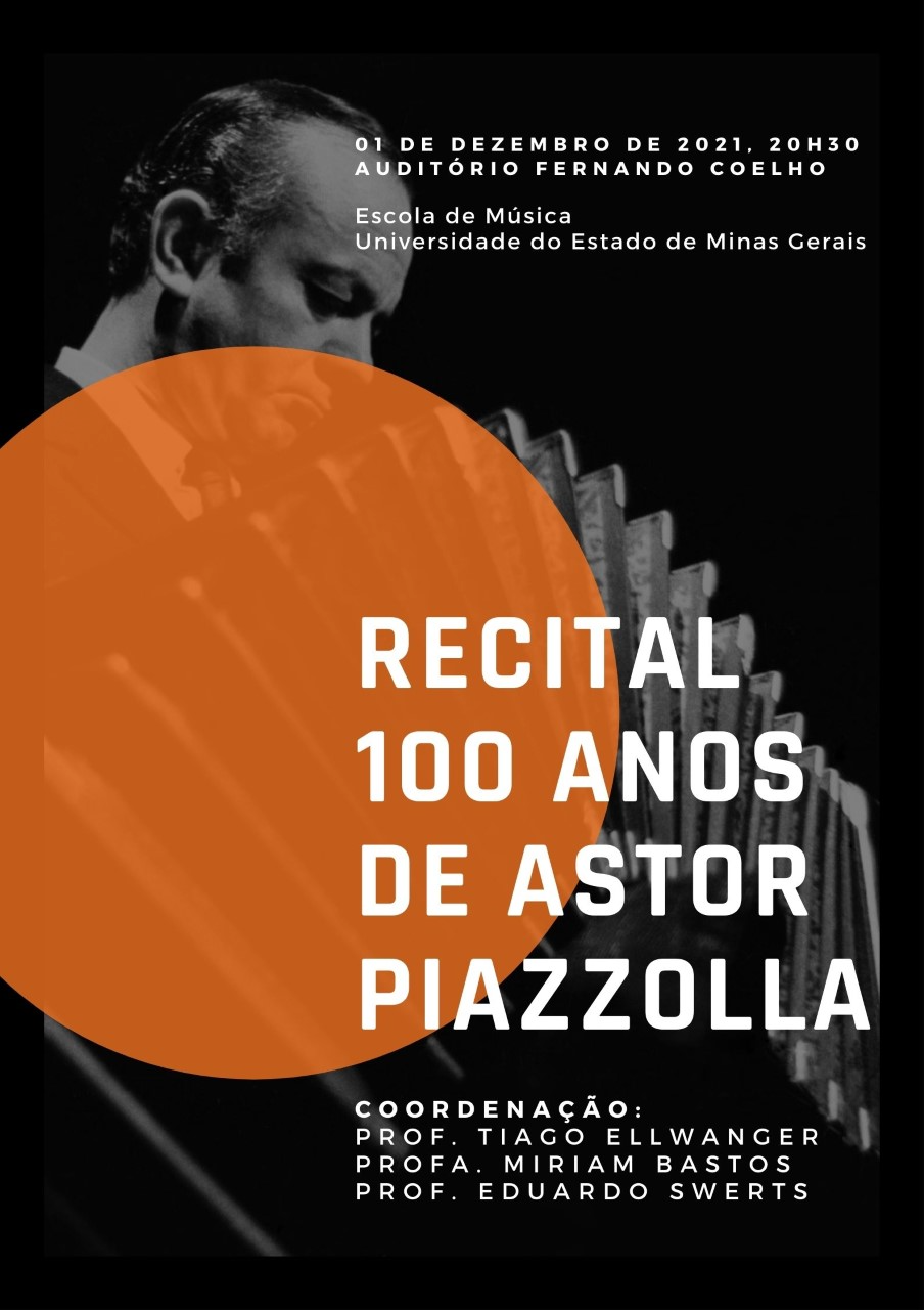 Escola de Música | Recital em homenagem aos 100 anos de Astor Piazzolla