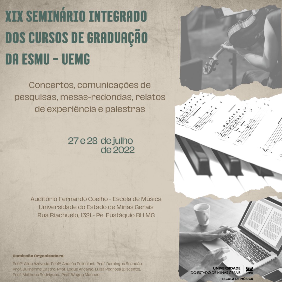 Escola de Música | XIX Seminário Integrado dos Cursos de Graduação da EsMu