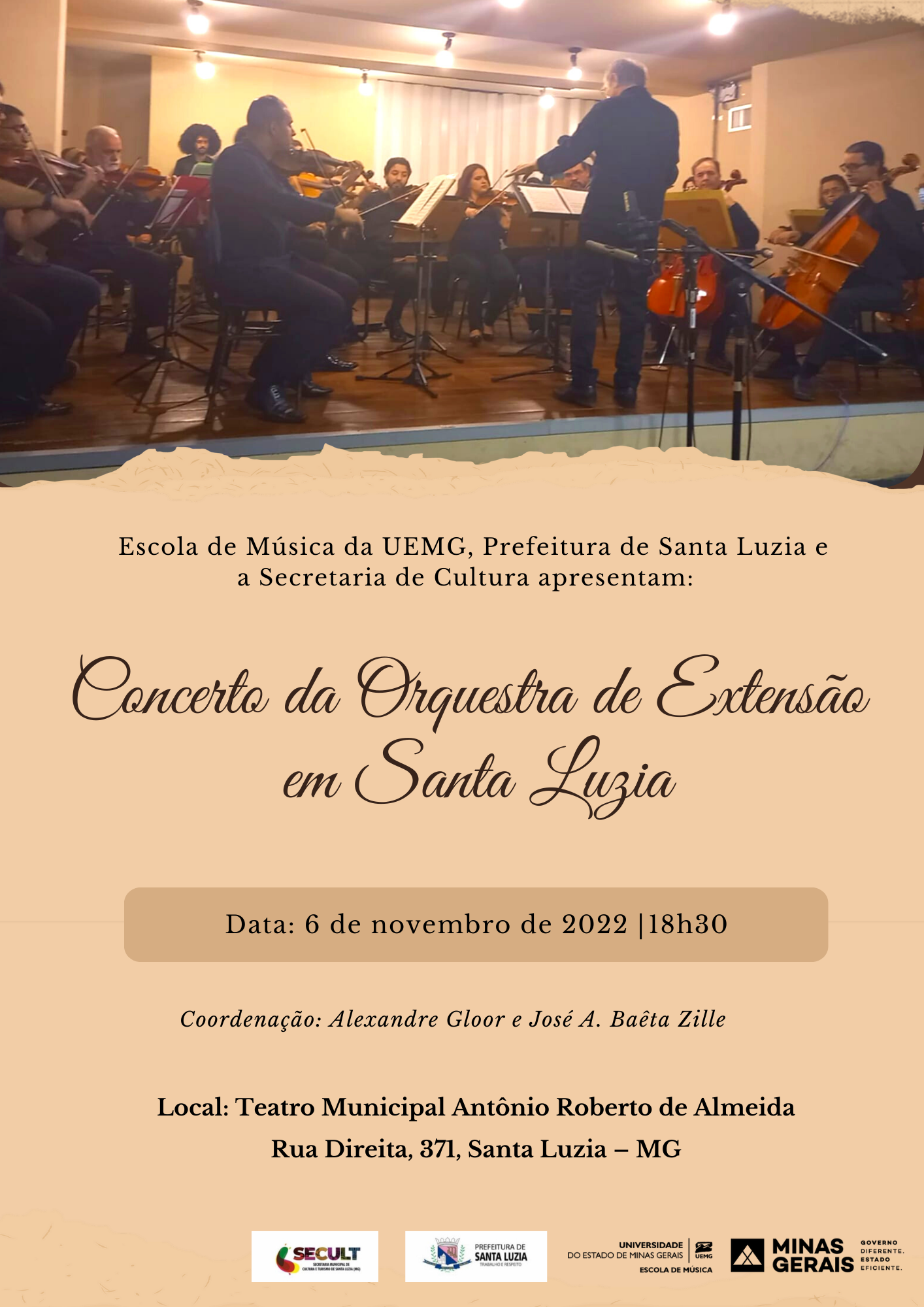 Concerto da Orquestra de Extensão em Santa Luzia