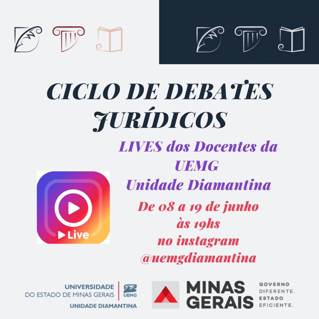 Unidade Diamantina | LIVES: Ciclo de Debates Jurídicos – 08 a 19/06
